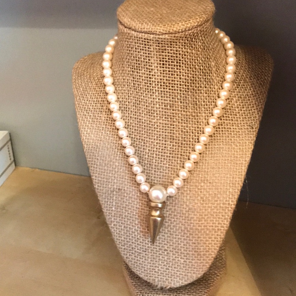 eddie borgo for jcrew pearl spike necklace